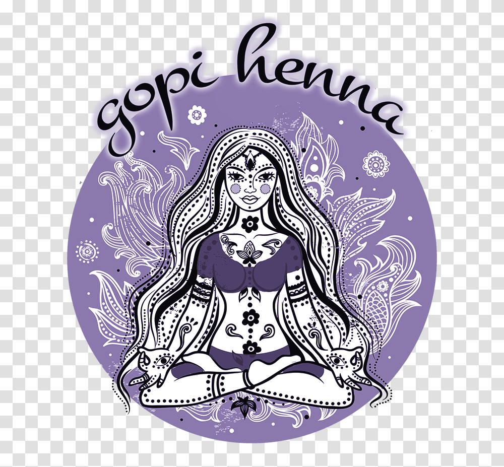 Cropped Gopi Henna Logo Gopi Henna, Worship, Pattern Transparent Png