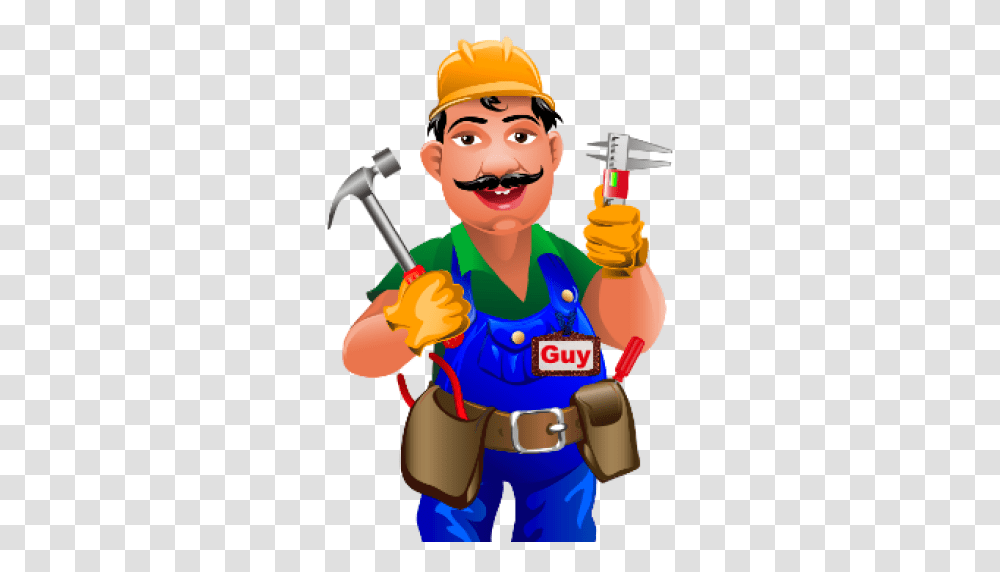 Cropped Guy, Costume, Hammer, Tool, Person Transparent Png