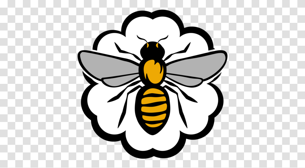 Cropped Gvllogobeeflowerpng - Arizona Honeybee Festival Honey Bee Logo Flower, Wasp, Insect, Invertebrate, Animal Transparent Png