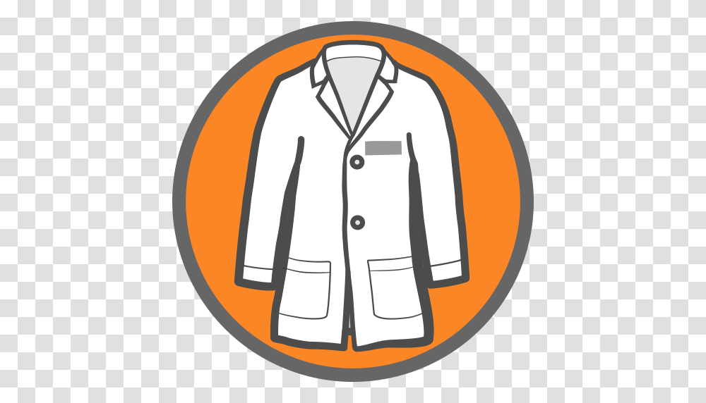 Cropped Lab Coat Puck, Apparel, Jacket, Overcoat Transparent Png