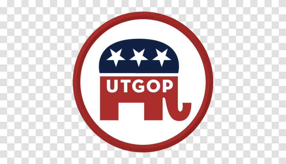 Cropped Logos Utah Republican Party, Label, Outdoors Transparent Png