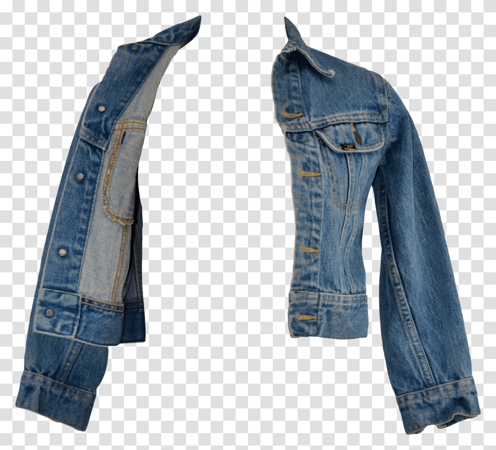 Cropped Medium Wash Denim Jacket By Lee Transparent Png