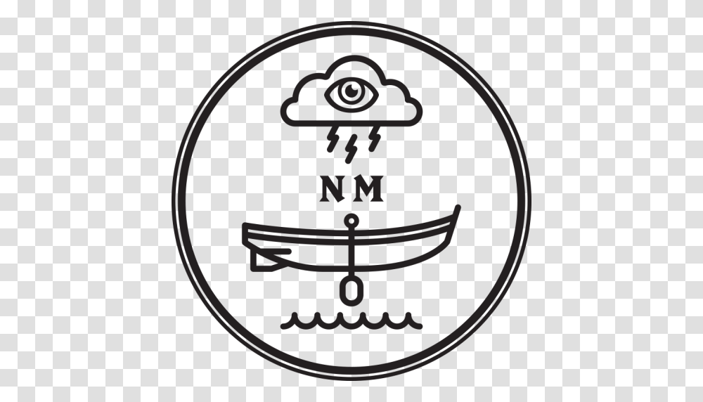 Cropped Nautical Mile Logo Mono Nautical Mile, Emblem, Stencil, Hook Transparent Png