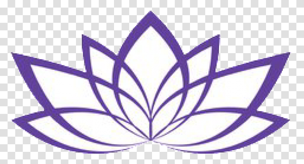 Cropped Outline Lotus Flower Clip Art, Rug, Pattern, Symbol, Purple Transparent Png