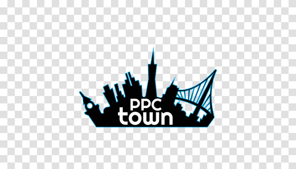 Cropped Ppctown Logo Blue Outline Ppc Town, Alphabet, People Transparent Png