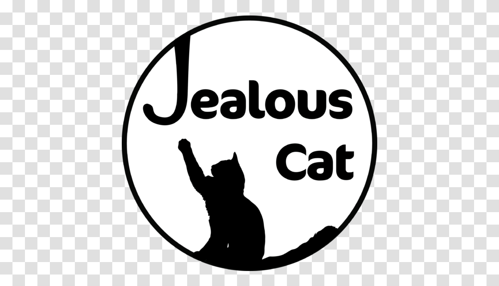 Cropped Roundlogoe1536595655161png - Jealous Cat Games Cat Images Round, Symbol, Trademark, Text, Stencil Transparent Png
