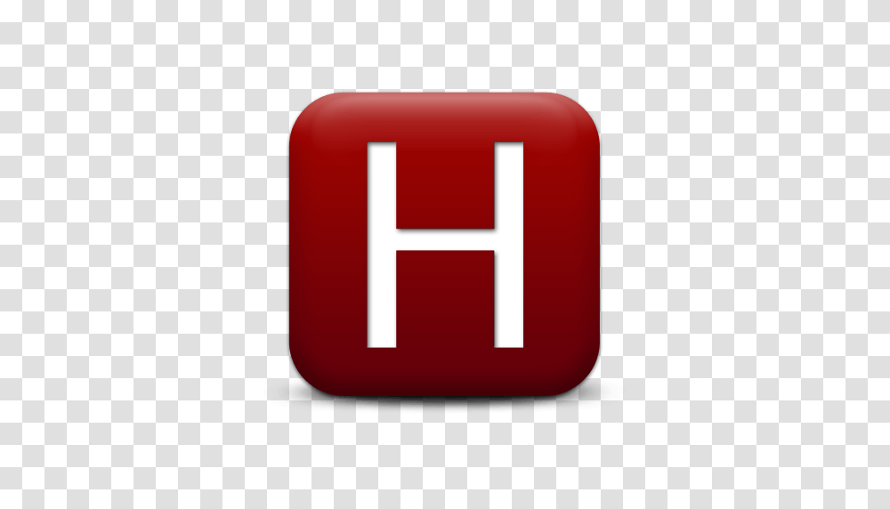 Cropped Simple Red Square Icon Alphanumeric Letter Hh, First Aid, Word, Alphabet Transparent Png