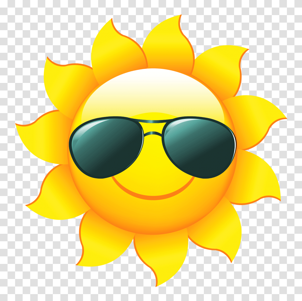 Cropped Sun Clipart Sun With Shades Clipart Picture, Nature, Outdoors, Sky, Sunglasses Transparent Png