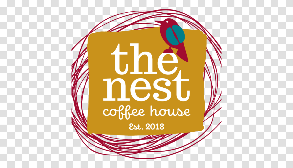Cropped Thenestcoffeehouseest2018gold2rgbpng The Graphic Design, Text, Label, Word, Alphabet Transparent Png