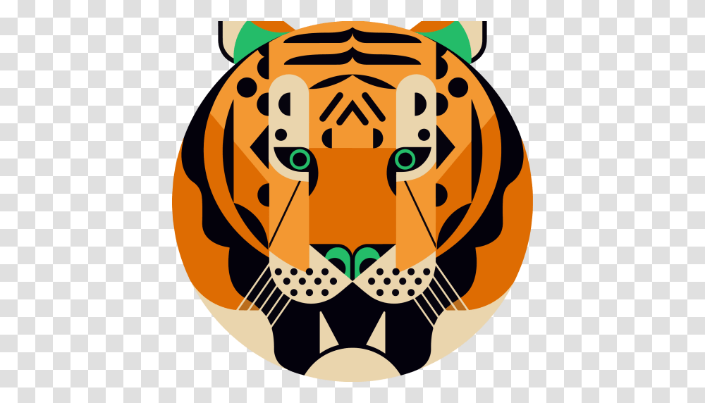 Cropped Tiger Logo Head, Plant, Grain, Produce, Vegetable Transparent Png