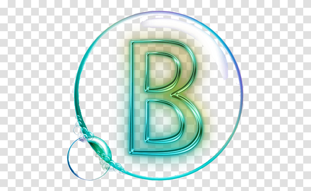 Cropped Vector Rainbow Water Bubbles Isolated Letter B In Purple, Number, Alphabet Transparent Png