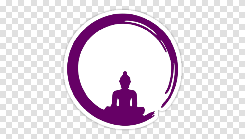 Cropped Zencirclebuddhapng - Meditationwtf Buddha Logo, Symbol, Text, Silhouette, Working Out Transparent Png