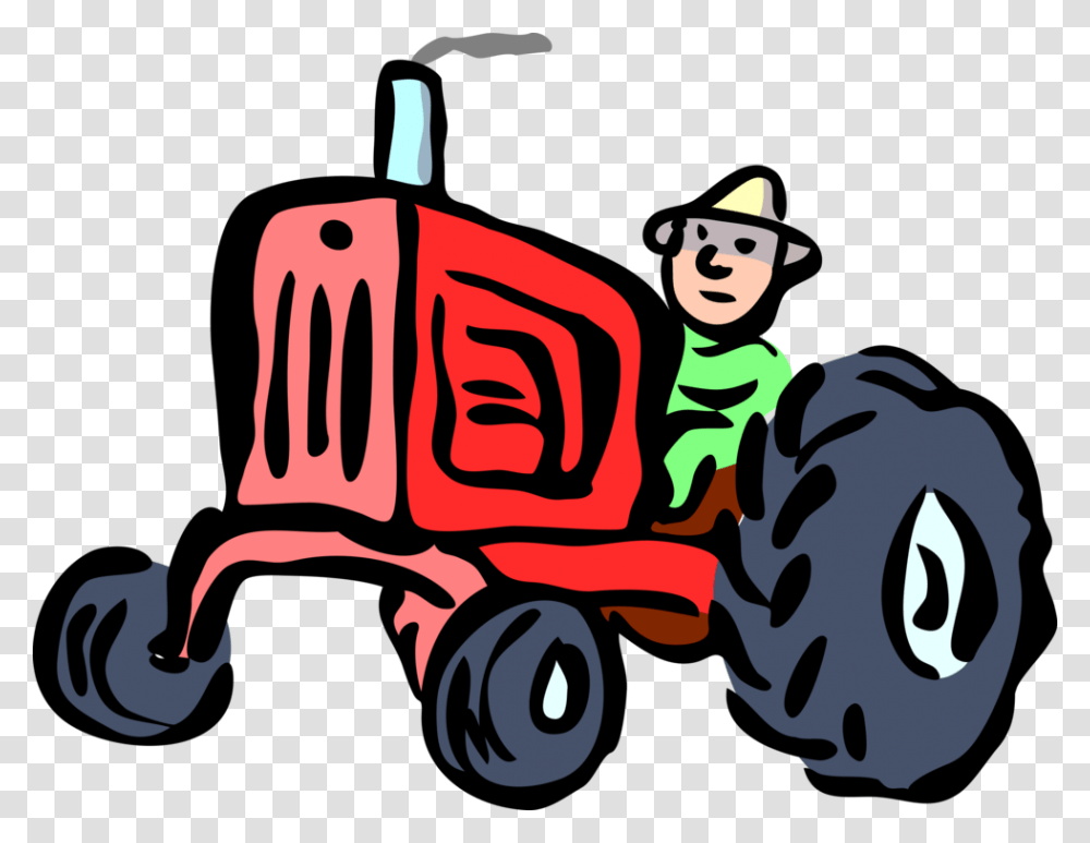 Crops Clipart Tractor Farmer Equipment Clipart, Vehicle, Transportation, Tire, Car Transparent Png