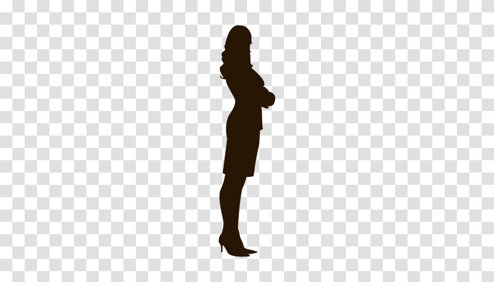 Cross Arms Female Executive, Standing, Person, Human, Silhouette Transparent Png