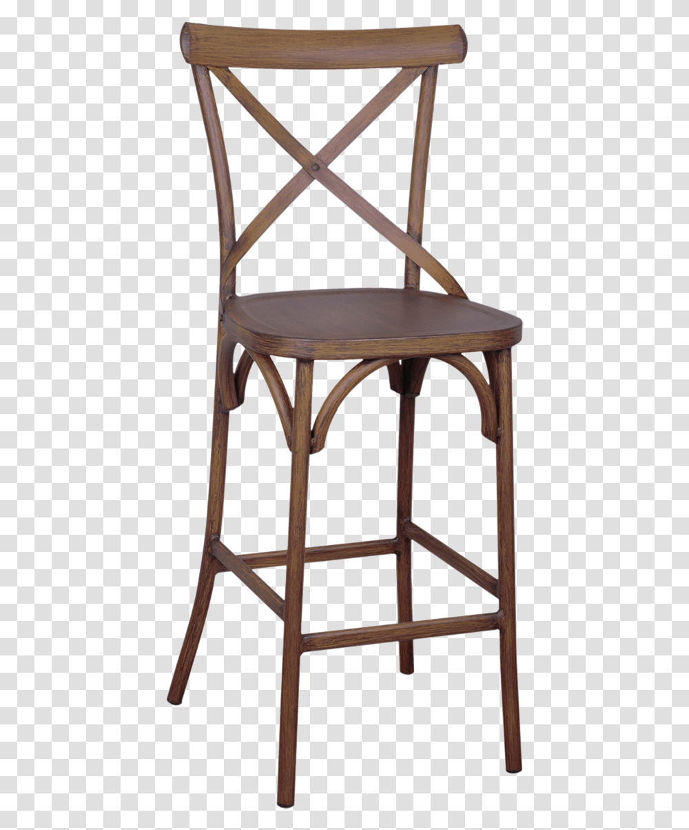 Cross Back Commercial Bar Stools, Chair, Furniture, Wood, Stand Transparent Png