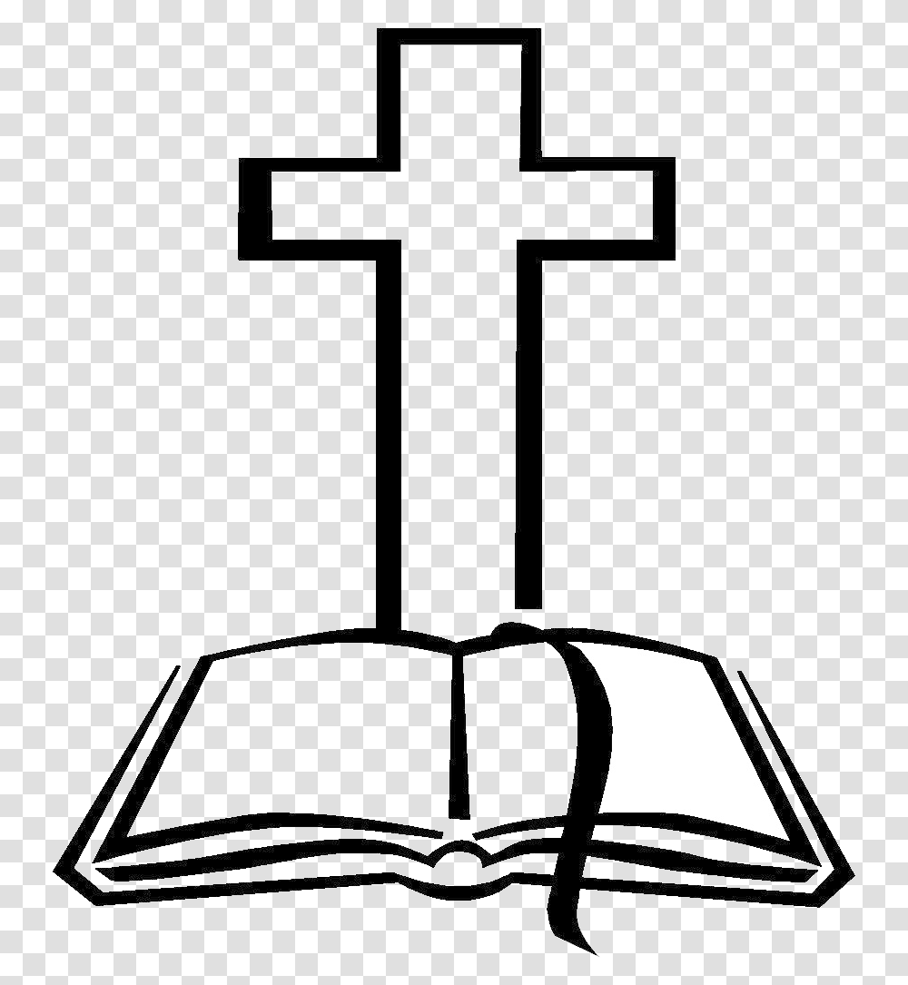 Cross Black And White Catholic Clipart Cross And Bible Clipart, Apparel, Lighting Transparent Png