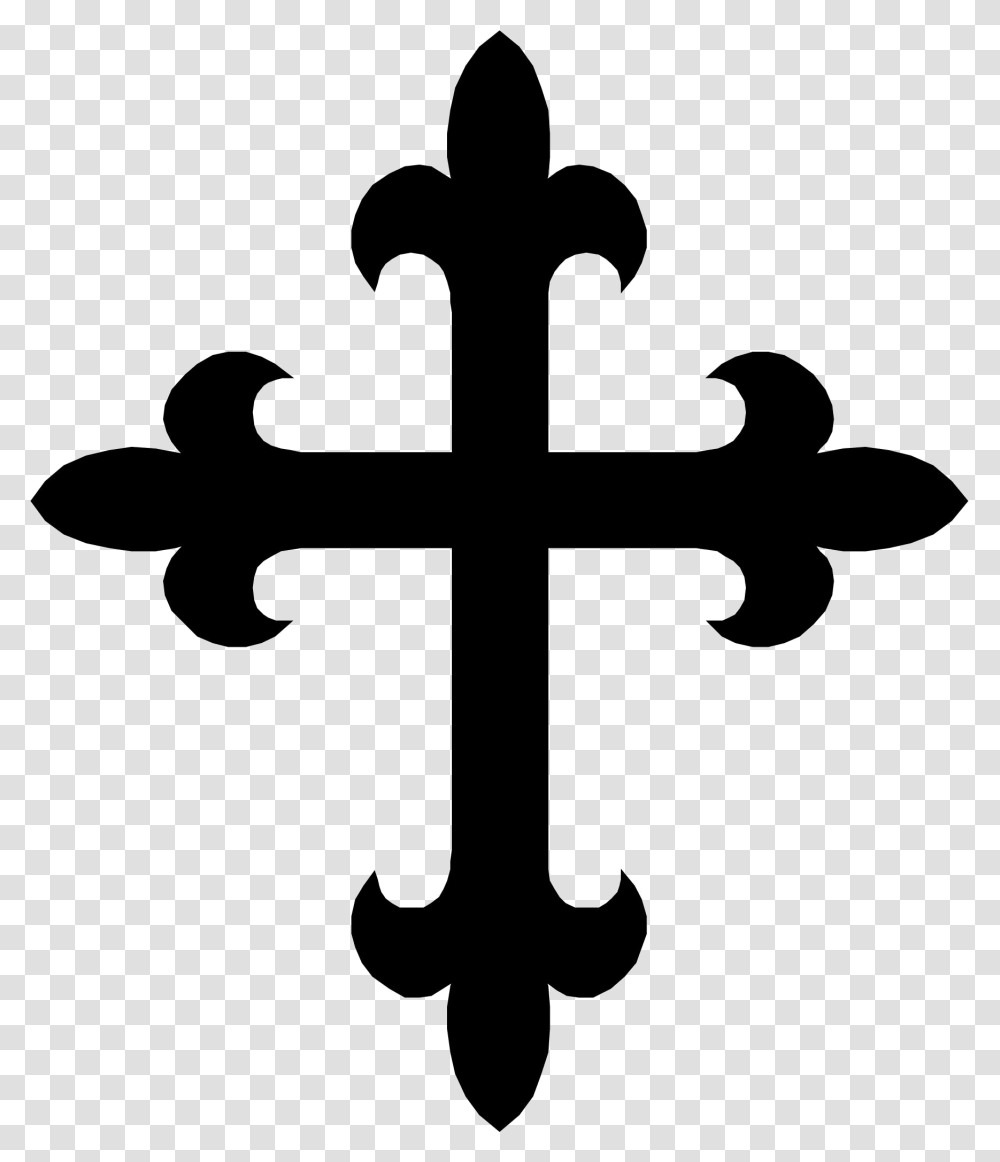 Cross Black White Wooden Clip Art Free Clipart Images Crusader Cross Black And White, Silhouette, Gray Transparent Png