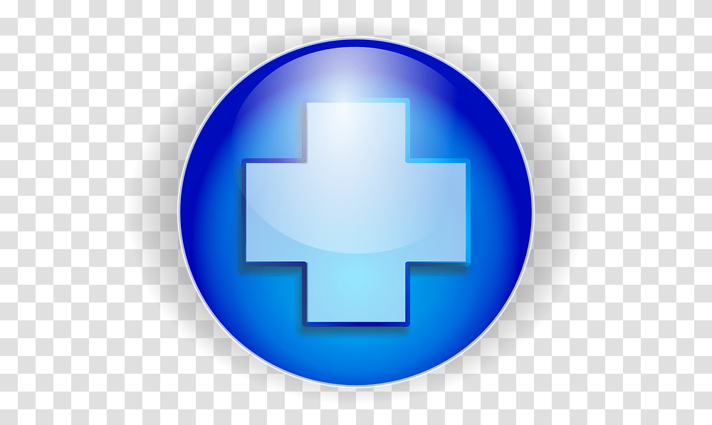 Cross Blue Button Shiny Plus Add Green Cross, Logo Transparent Png