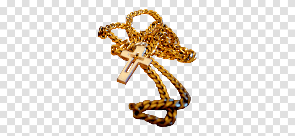 Cross Chain Psd Images Gold Chains With Crosses Gold Cross Chain, Animal, Pendant Transparent Png
