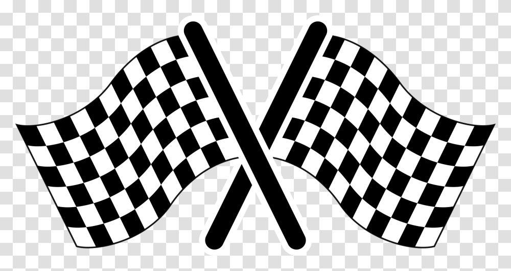 Cross Checkered Flags, Logo, Trademark, Stencil Transparent Png