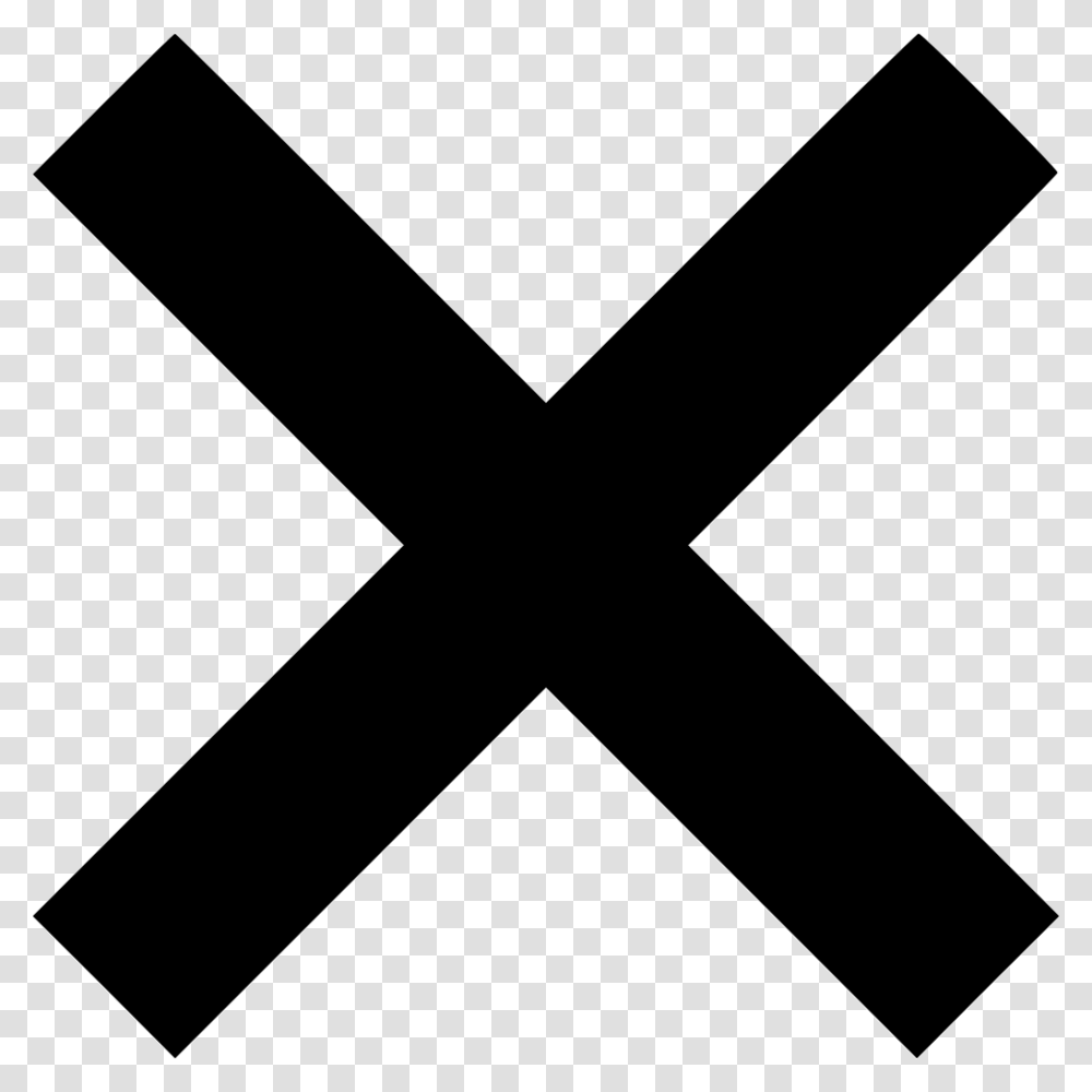 Cross Close Delete Icon Free Download, Logo, Trademark, Stencil Transparent Png