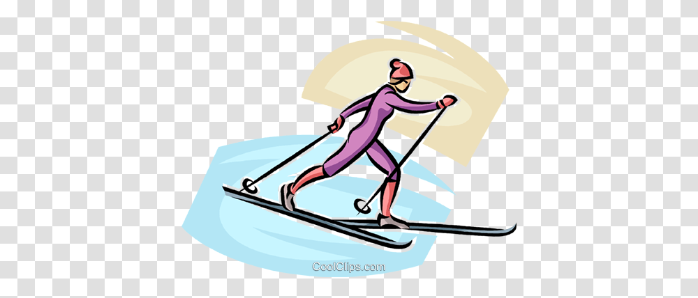 Cross Country Skier Royalty Free Vector Clip Art Illustration, Oars, Paddle, Person, Human Transparent Png