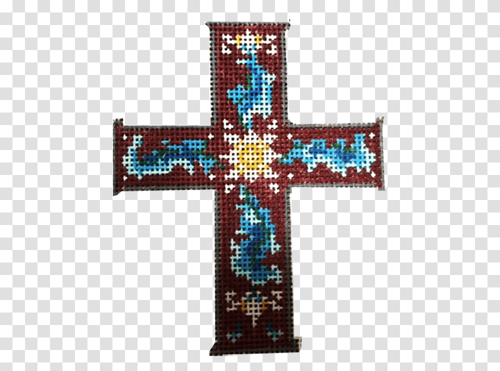 Cross Cross With Blue Swirls Cross, Number, Rug Transparent Png