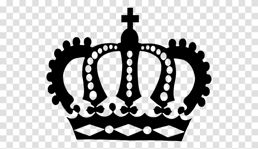 Cross Crown Decorative King Monarch Ornate Royal Silhouette Crown, Gray, World Of Warcraft Transparent Png