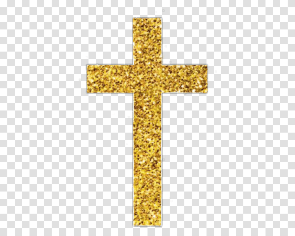 Cross Gold Glitter Sticker By Stephanie Christian Cross, Symbol, Crucifix Transparent Png