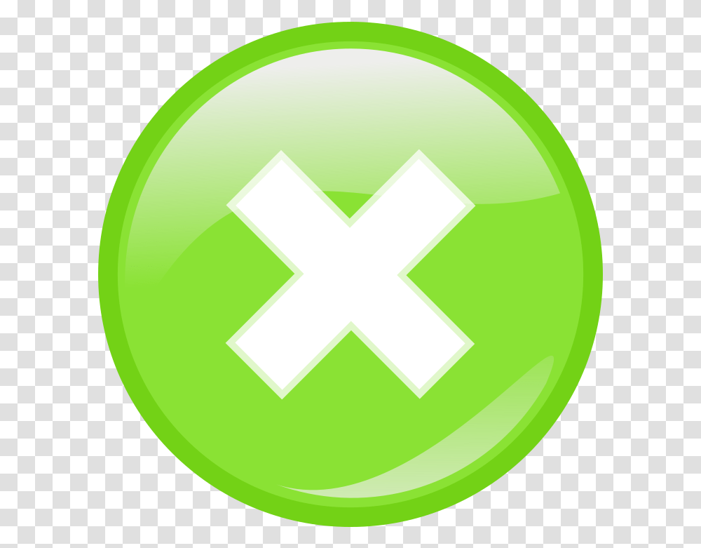 Cross Green Button Round Tick Yes Positive Good Cross Green Button, Logo, Trademark, Recycling Symbol Transparent Png