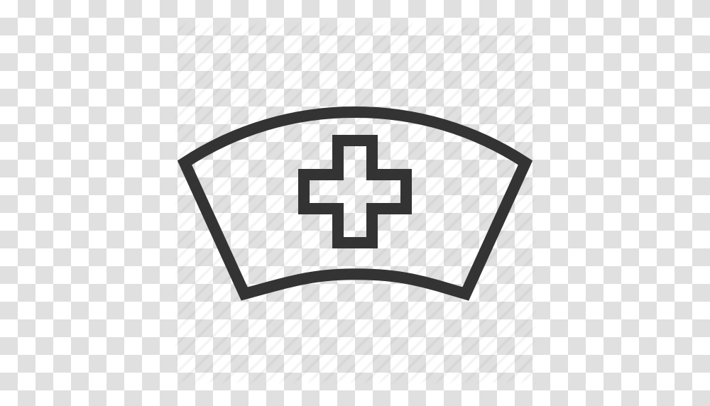 Cross Hat Line Nurse Outline Icon, Star Symbol, Recycling Symbol, Logo Transparent Png