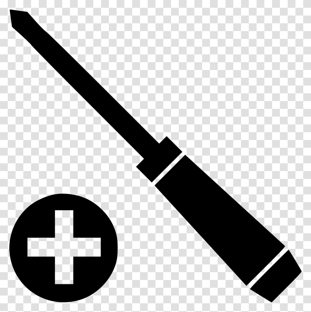 Cross Head Screwdriver Screwdriver Symbol, Shovel, Tool, Silhouette, Stencil Transparent Png