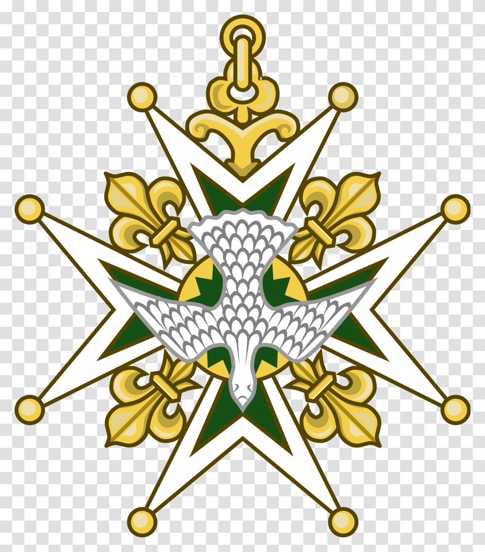 Cross Of The Order Of The Holy Spirit, Star Symbol, Gold Transparent Png