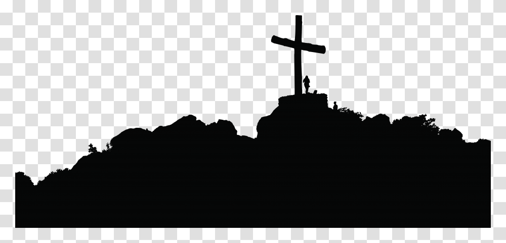 Cross On Hill Clipart, Logo, Trademark, Crucifix Transparent Png