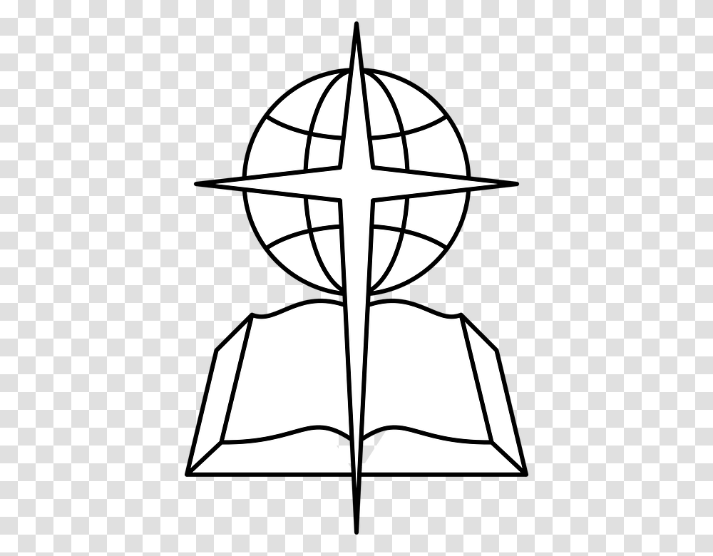 Cross Open Book Bible Religious Southern Southern Baptist Convention Logo, Lamp, Stencil, Crucifix Transparent Png