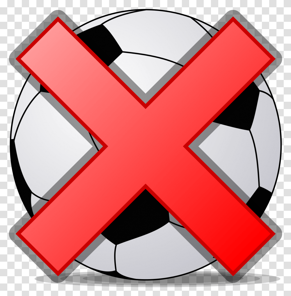 Cross Out Clipart Clipart Library File Soccer Ball Crossed Out, Logo, Trademark, First Aid Transparent Png