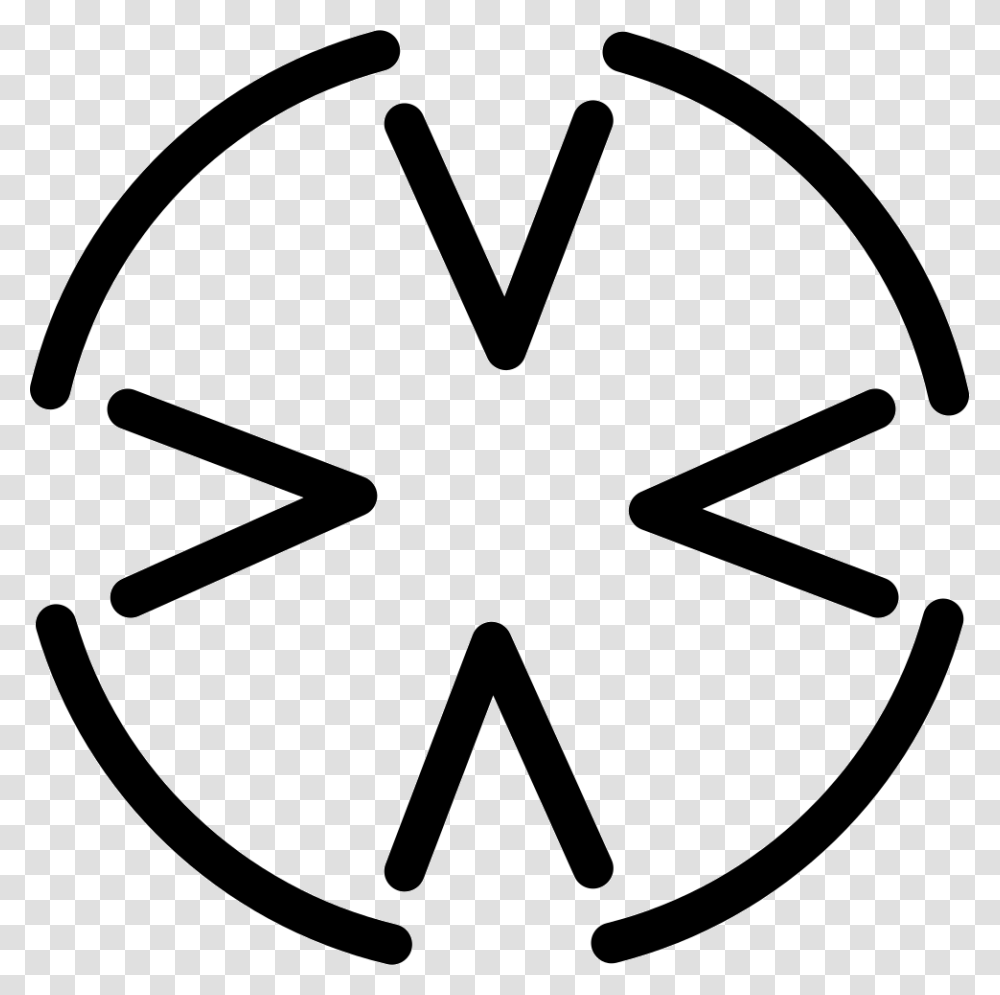 Cross Outline Shape Variant Circle, Logo, Trademark, Emblem Transparent Png