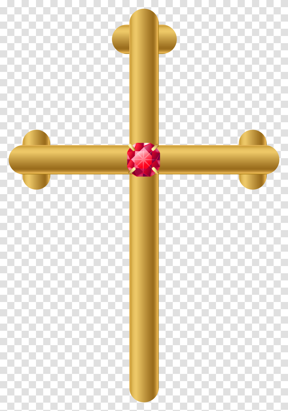 Cross Picture Royalty Free Files Logo Gold Cross Background, Symbol, Hammer, Tool, Crucifix Transparent Png