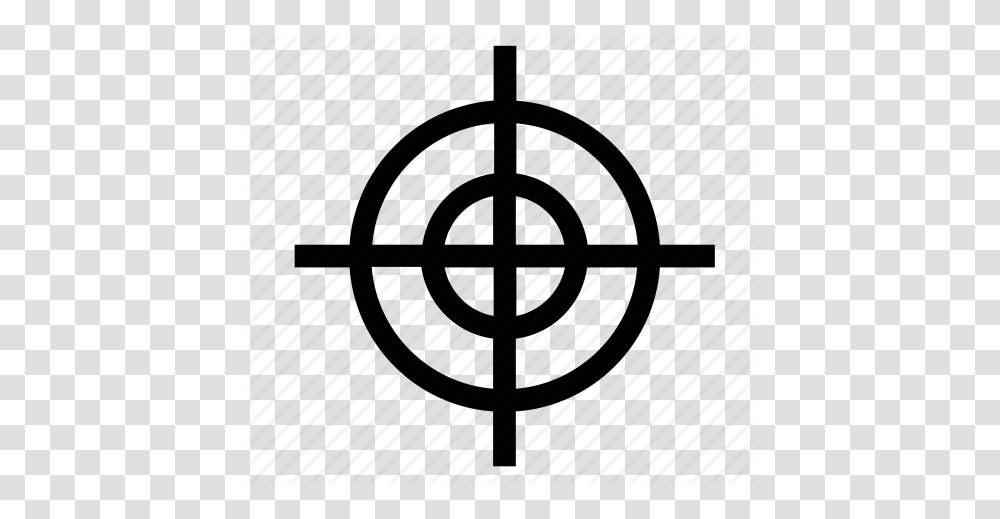 Cross Rifle Scope Shooter Sight Sniper Weapon Icon, Piano, Leisure Activities, Musical Instrument, Steering Wheel Transparent Png
