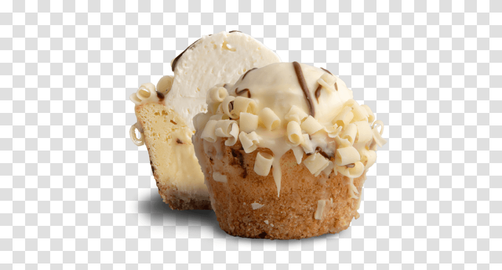 Cross Section View Of A White Chocolate Fudge Bomb Cupcake, Cream, Dessert, Food, Creme Transparent Png