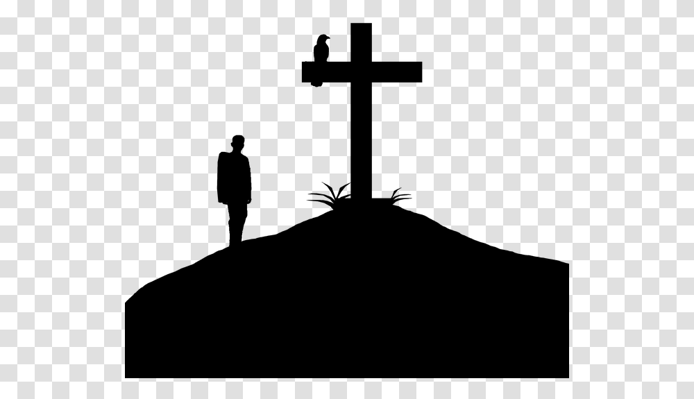 Cross Silhouette Cross Silhouette, Gray, World Of Warcraft Transparent Png