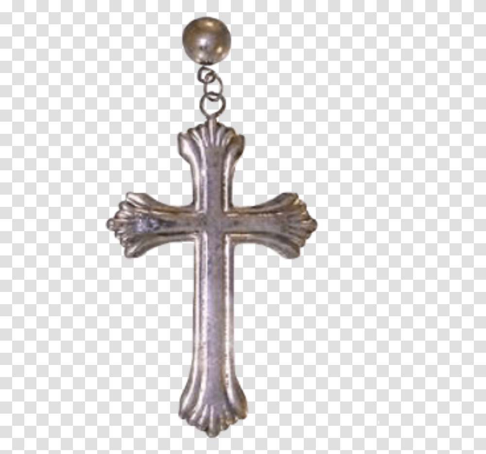 Cross Silverchain Gothic Ukiran Salib, Crucifix Transparent Png