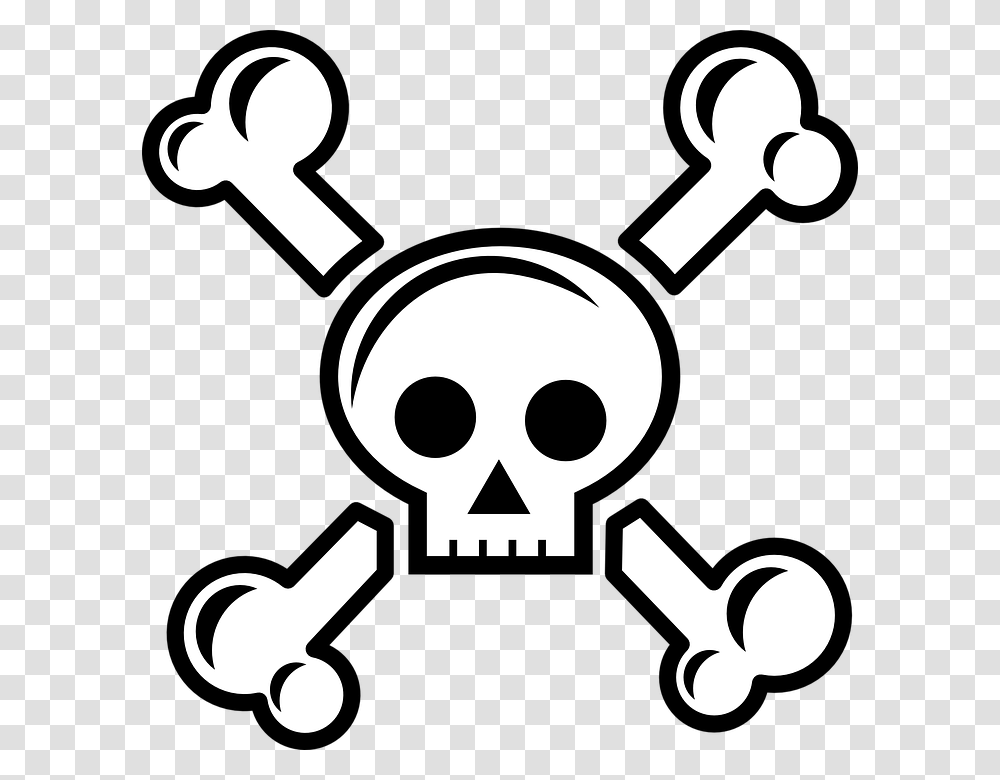Cross Skull Death Pirate Skeleton Dead Head, Stencil Transparent Png