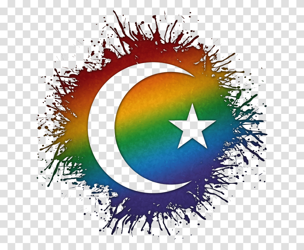 Cross Symbol Silhouetted Out Of Lgbtq Rainbow Paint Atheist Rainbow Symbol, Astronomy, Outer Space, Universe, Star Symbol Transparent Png