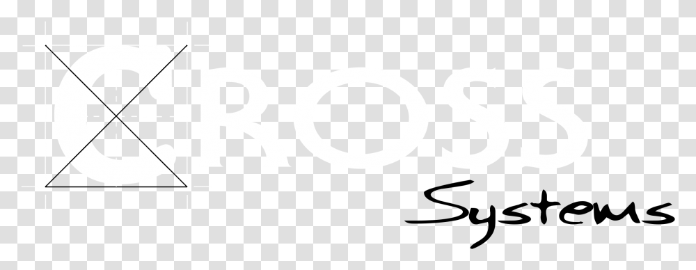 Cross Systems Logo Black And White Calligraphy, Alphabet, Word Transparent Png