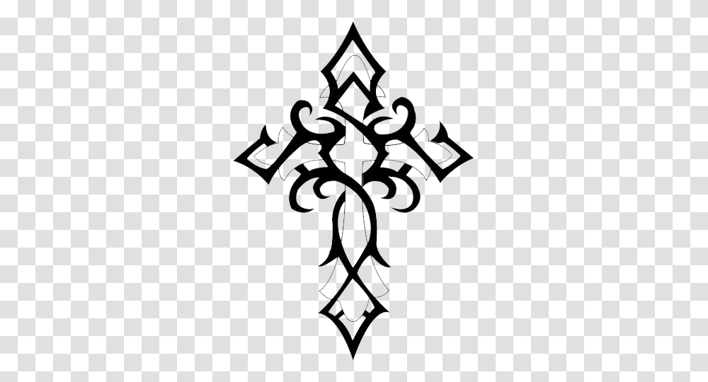 Cross Tattoos Clipart Background, Emblem, Arrow, Star Symbol Transparent Png