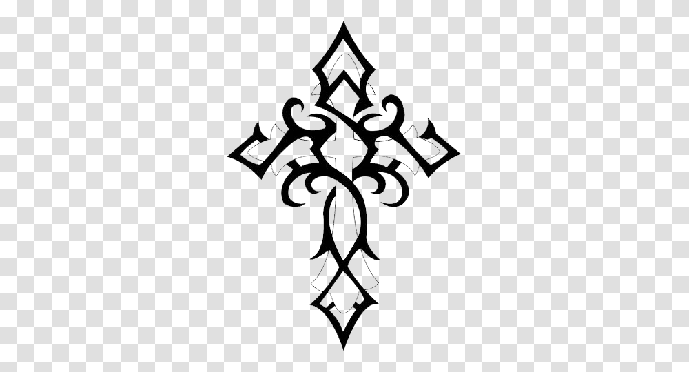 Cross Tattoos Clipart Background, Stencil, Emblem Transparent Png