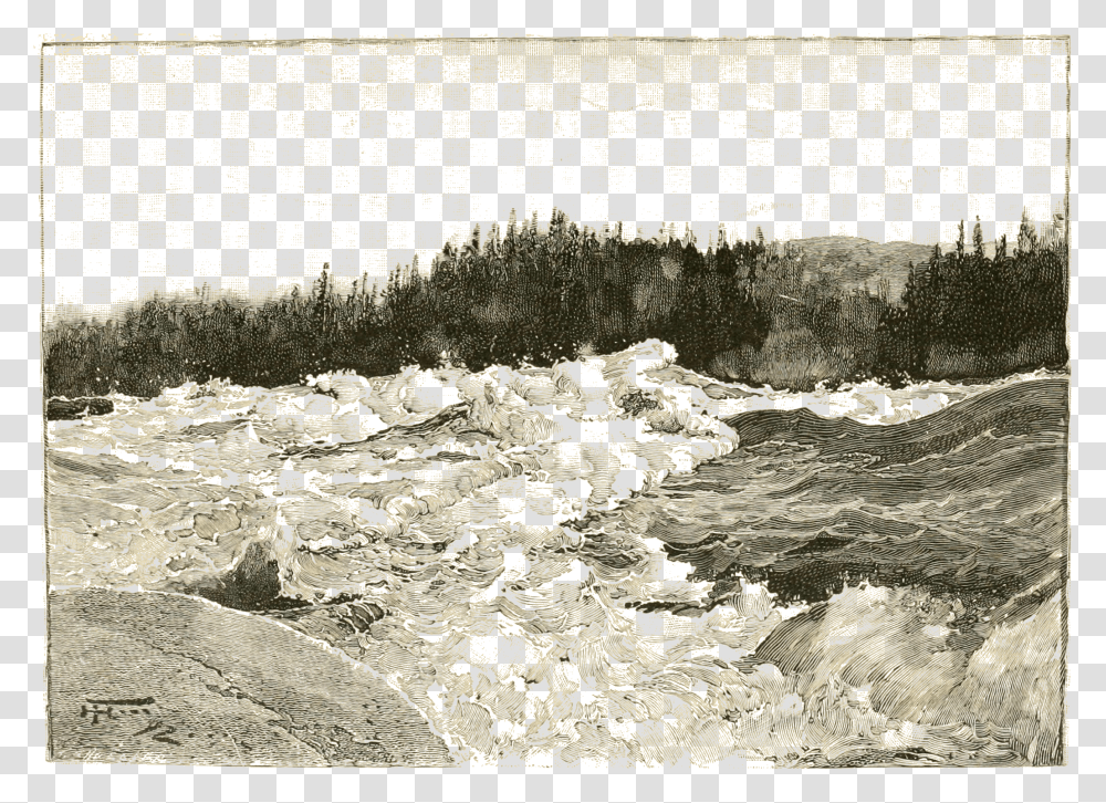 Cross View Of The Rapids Near The Brink Of The Grand Monochrome, Ground, Nature, Outdoors, Soil Transparent Png