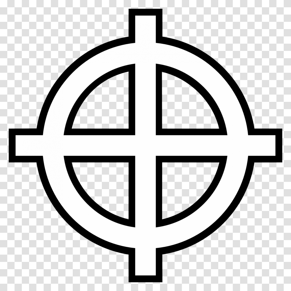 Cross With A Circle Around, Stencil, Arrow Transparent Png