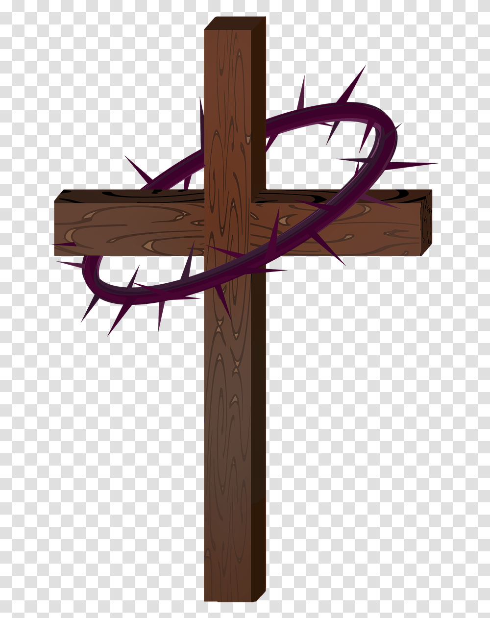 Cross With Crown Of Thorns Cross With Crown Of Thorns, Crucifix, Airplane Transparent Png